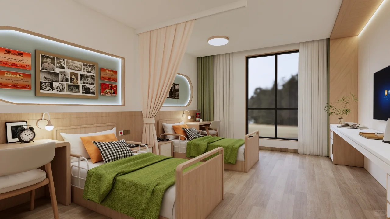 环艺室内丨原木风适老化卧室设计