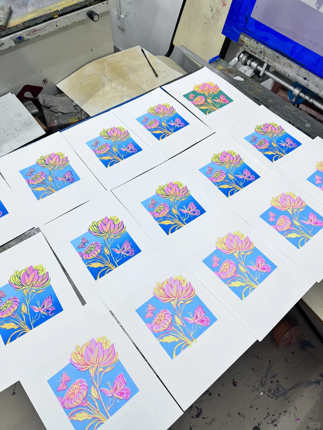 第一次做丝网版画