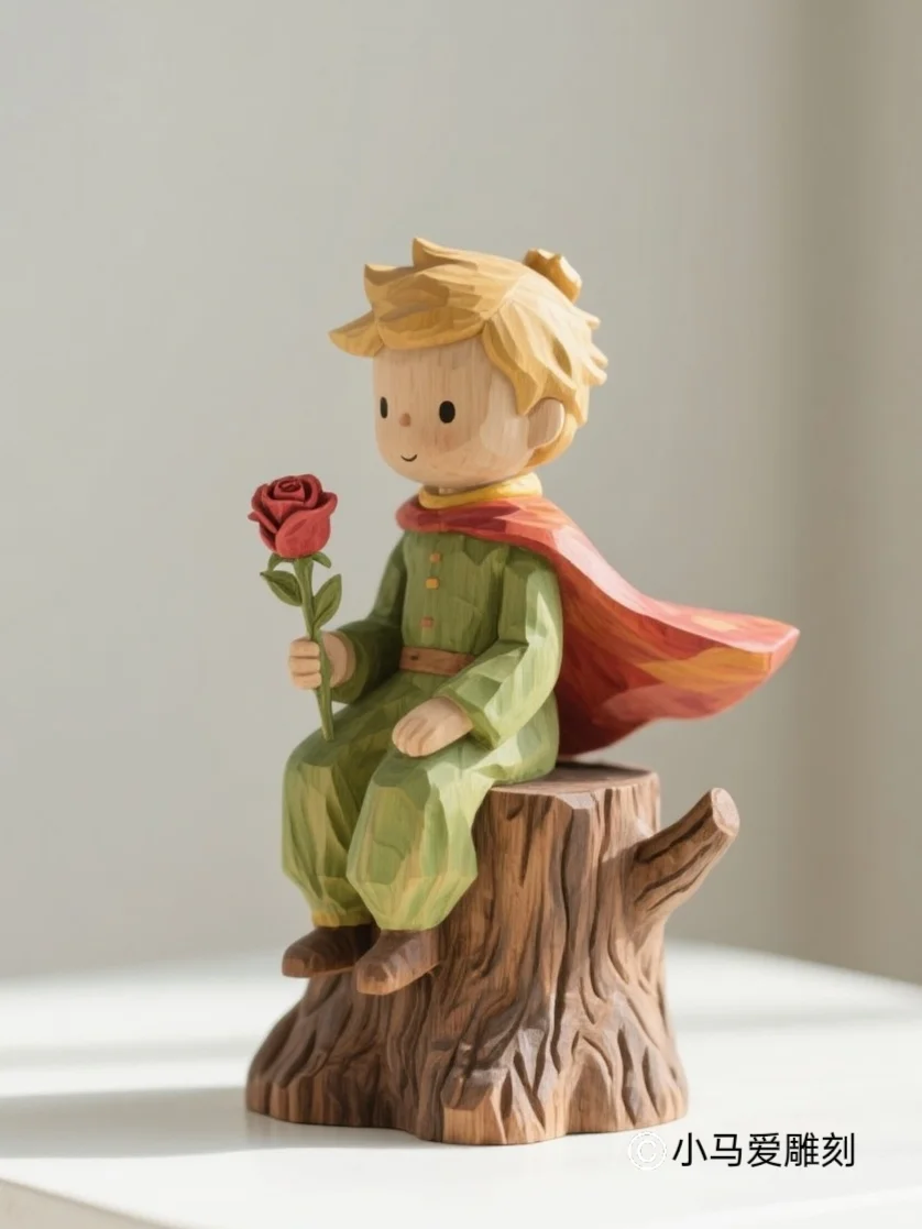 挑战100款木雕工艺品｜玫瑰王子