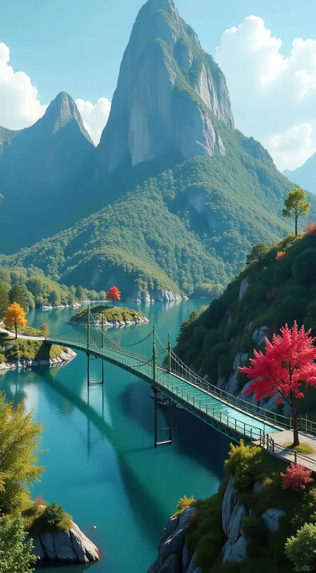 这个玻璃桥太美了！巨震撼！灵魂的天梯