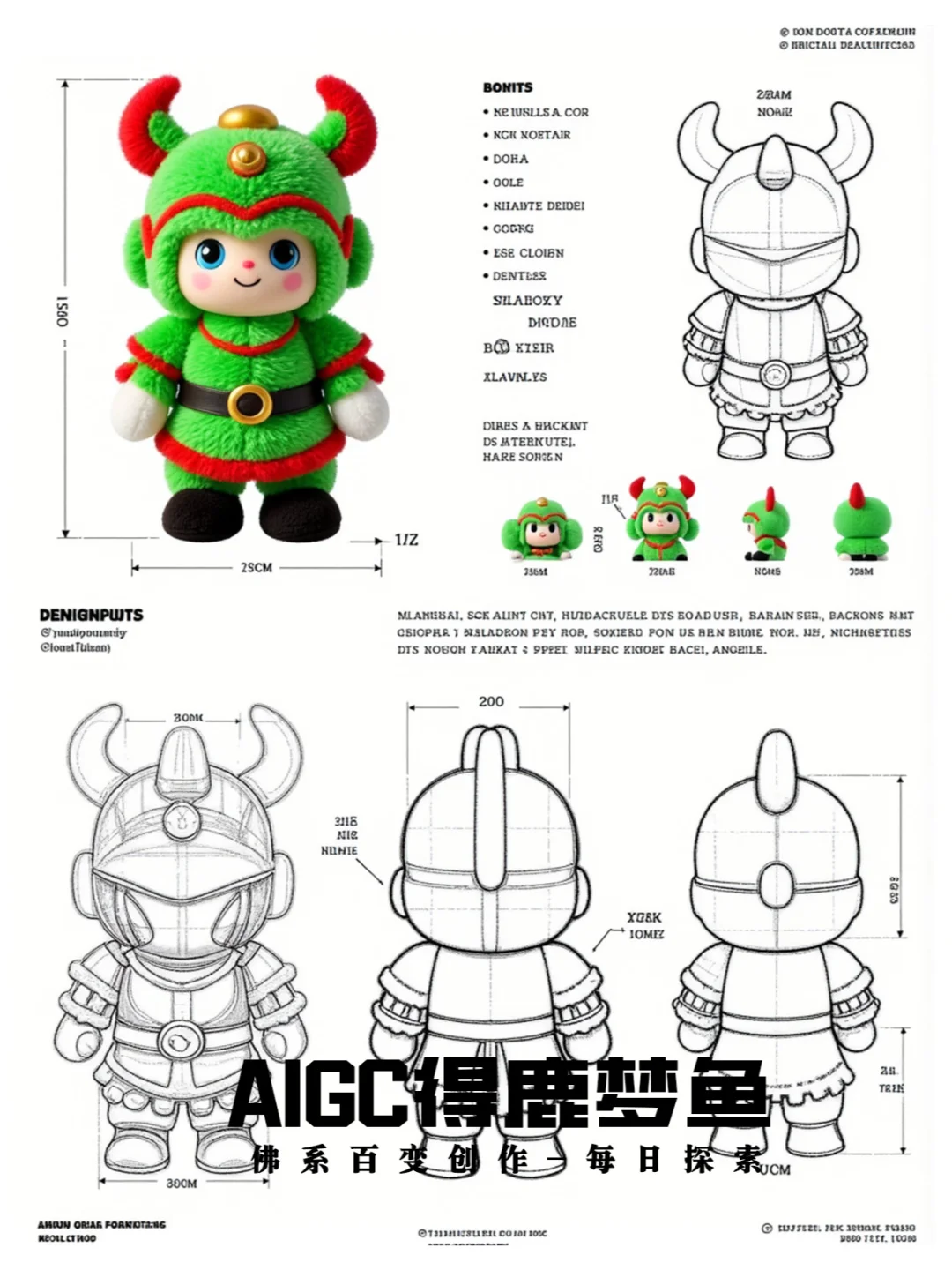毛绒玩具设计手稿-comfui一键出