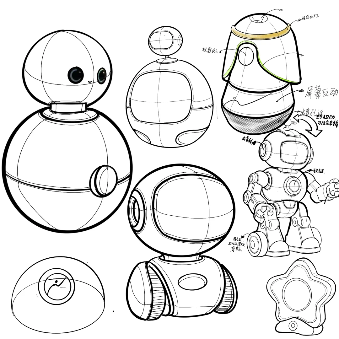 科技机器人草图