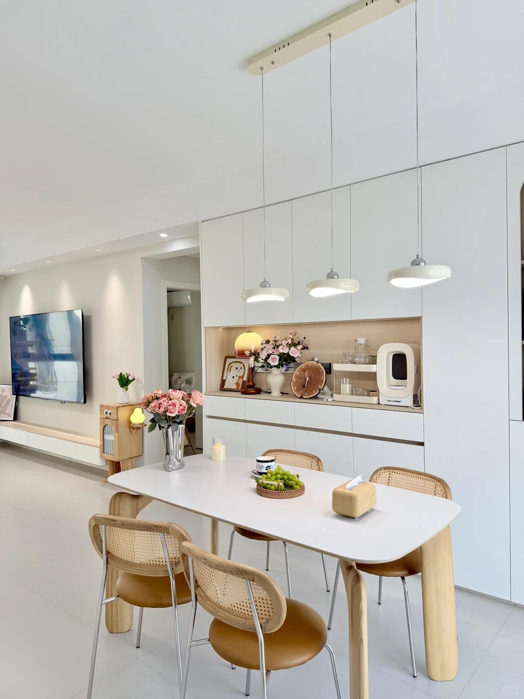 入住后的奶油小家,居家幸福感持续提升