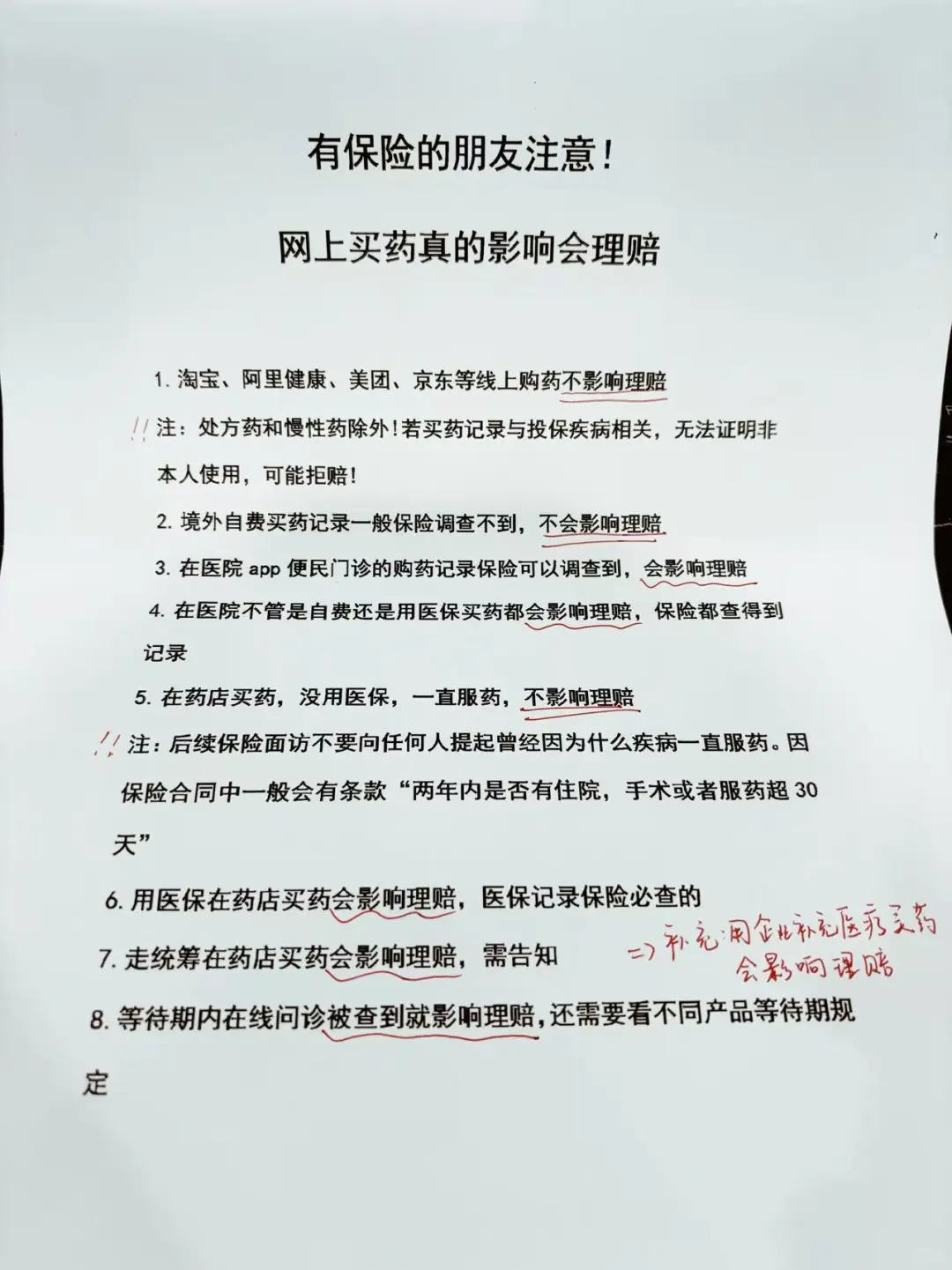 有保险的朋友注意！网上买药真的影响理赔