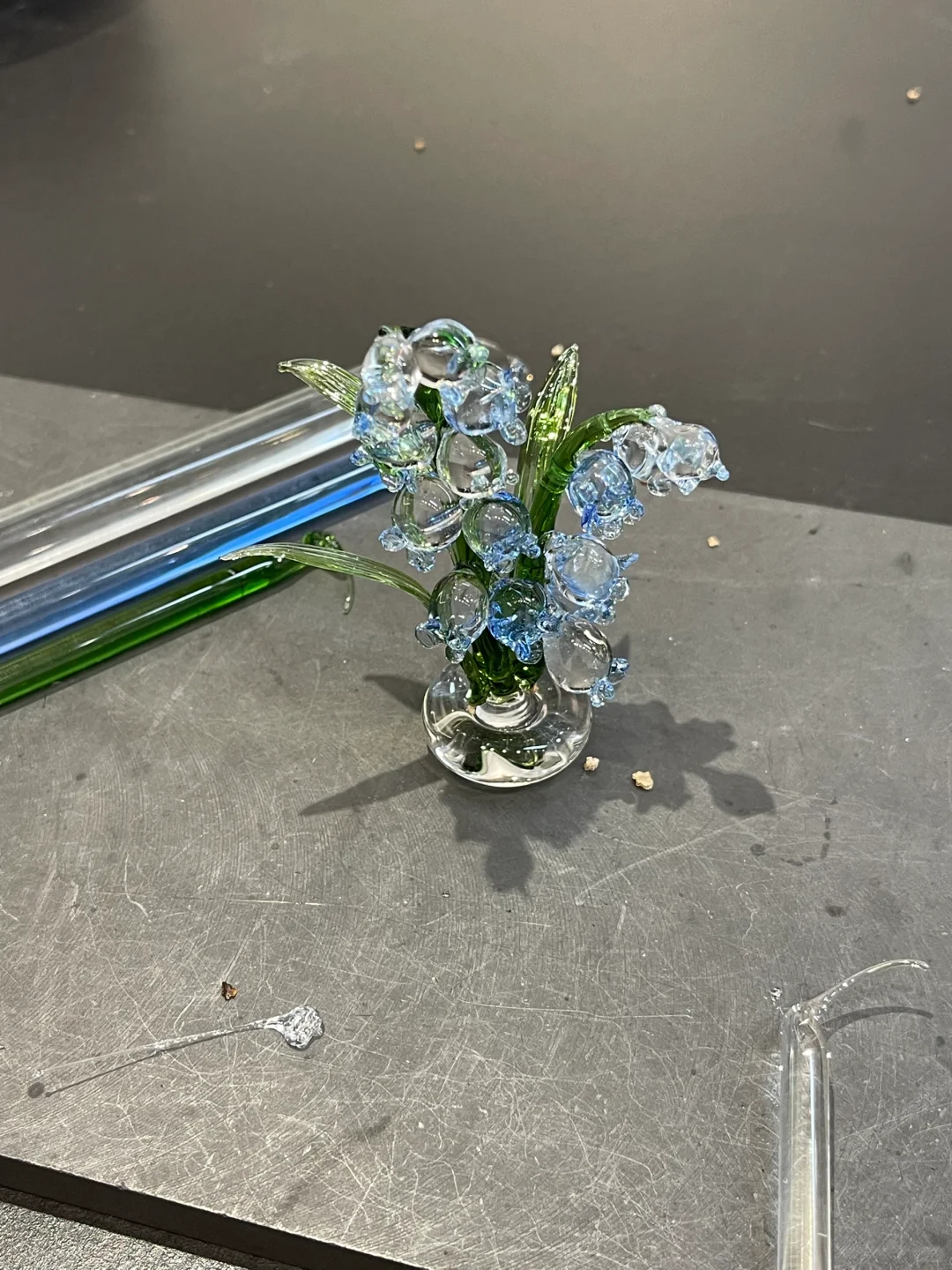 景德镇烧玻璃|是妹妹做的铃兰花呢