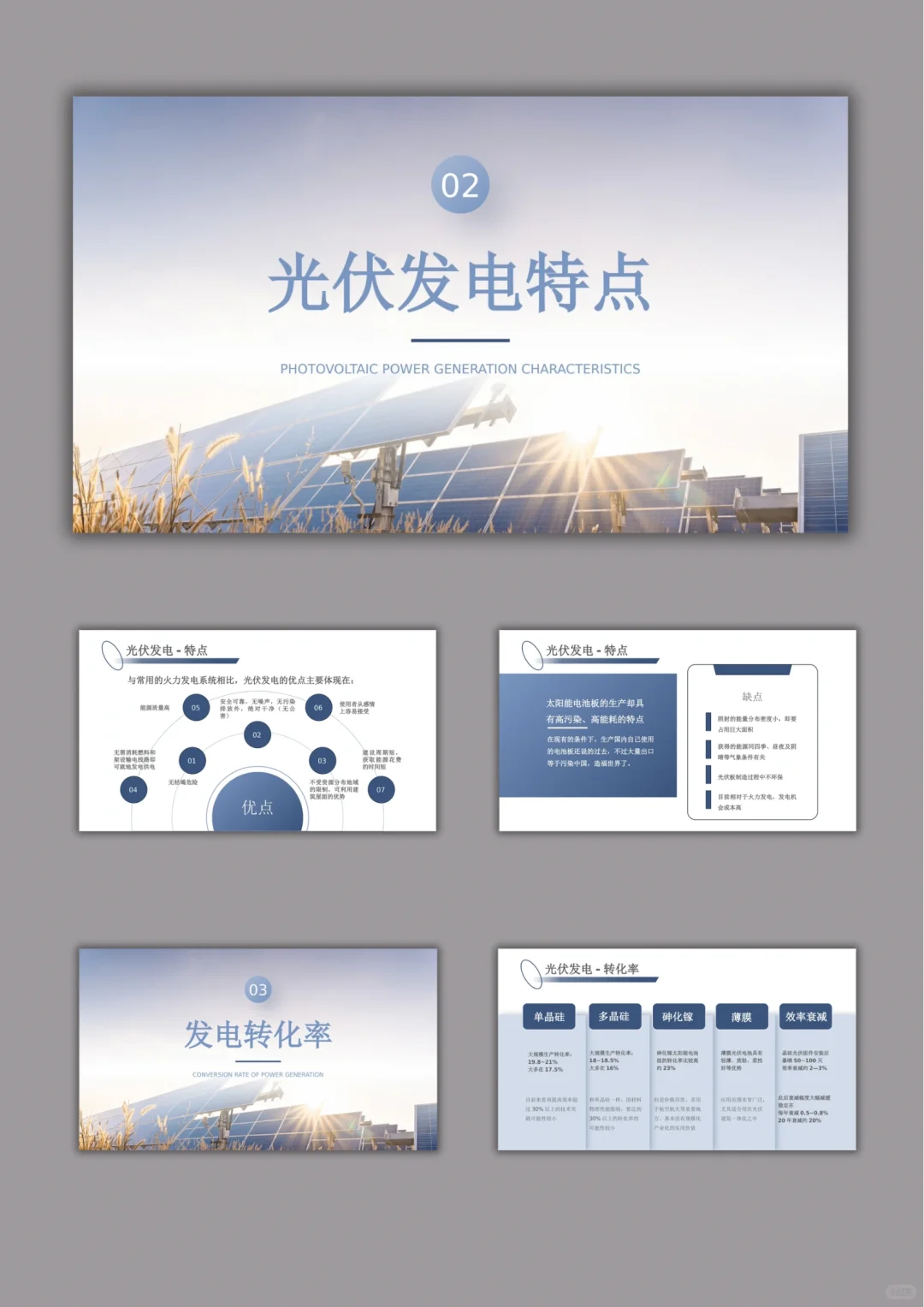 【708.】新能源 光伏发电PPT模版