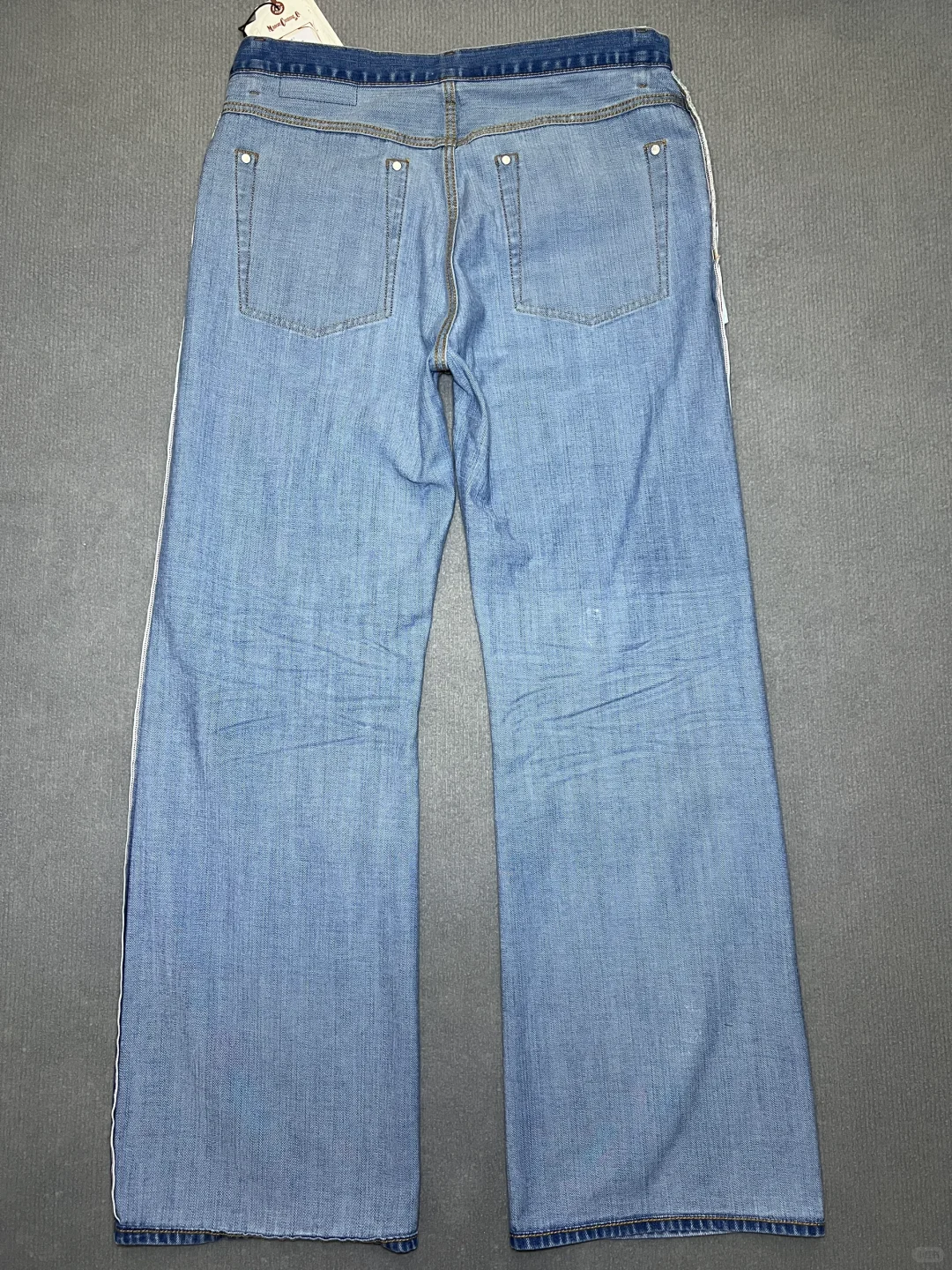 MBBCAR窄幅-Cool ice冰凉系列阔腿a字牛仔裤