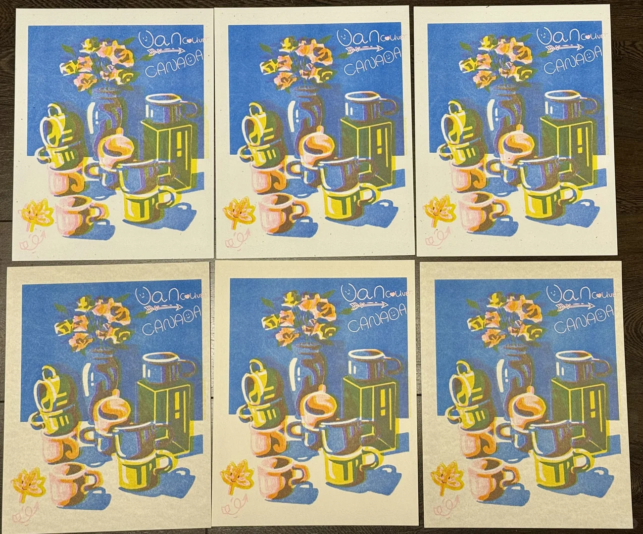 温哥华??三色Riso Print 丝网油印风?