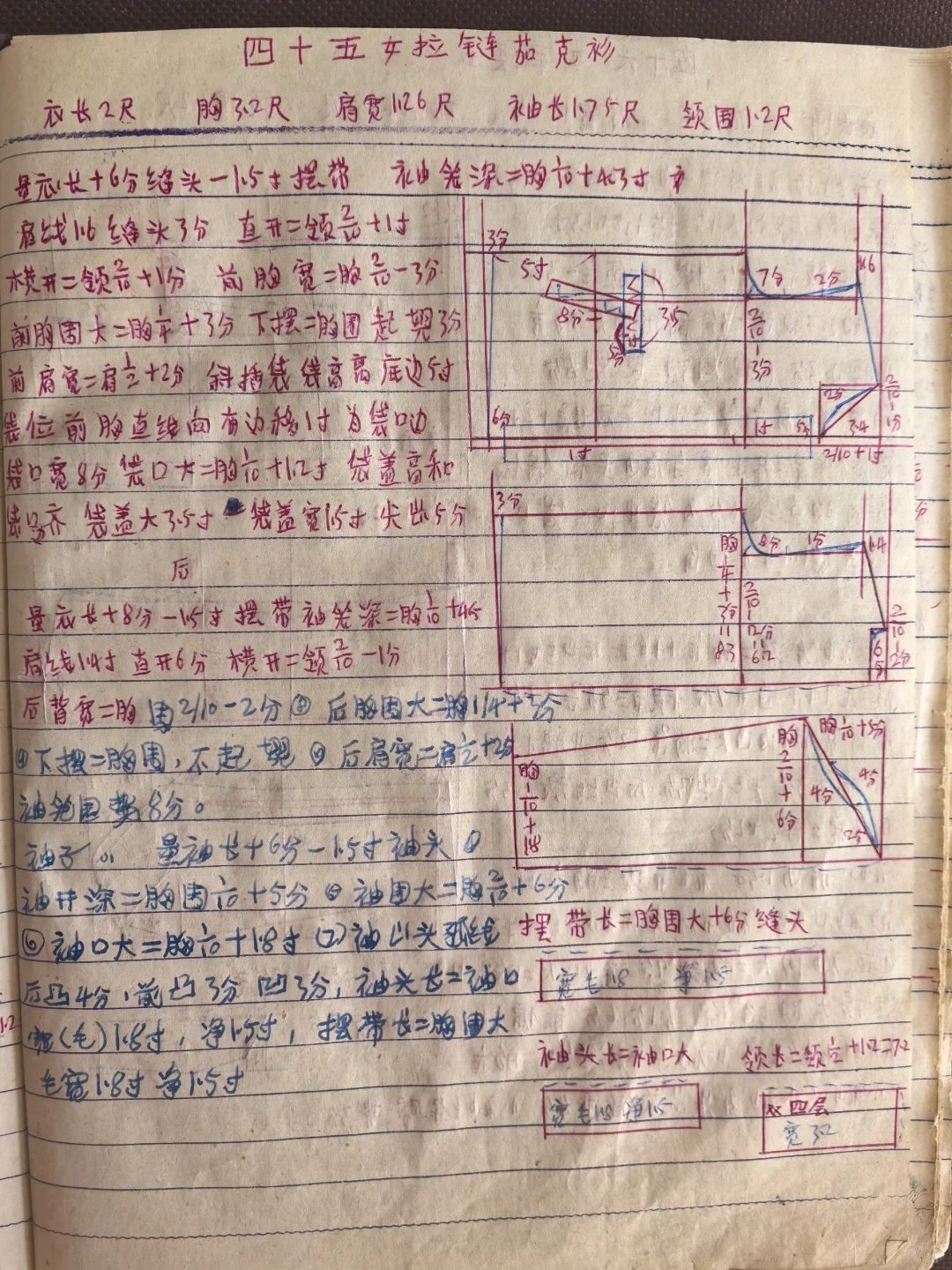 圆领卫衣裁剪公式