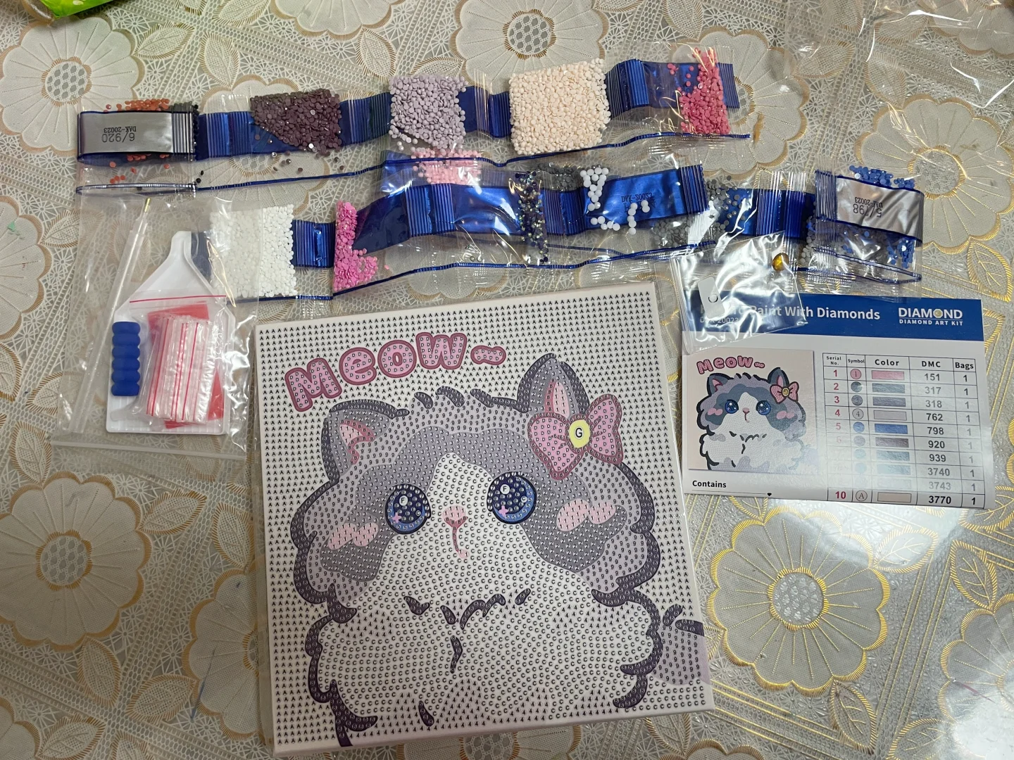 钻石贴画，原以为密集恐惧，可是完全没有呀