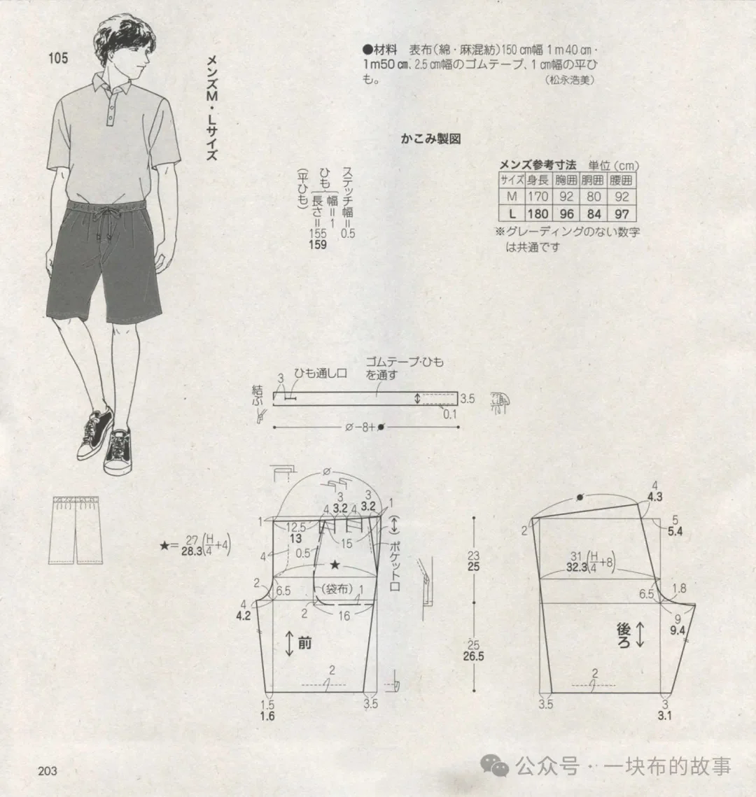 裁剪图备忘录【男装】