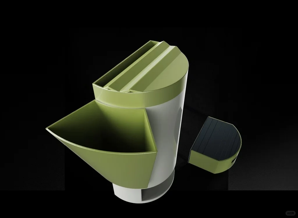 绿色环保垃圾桶设计～