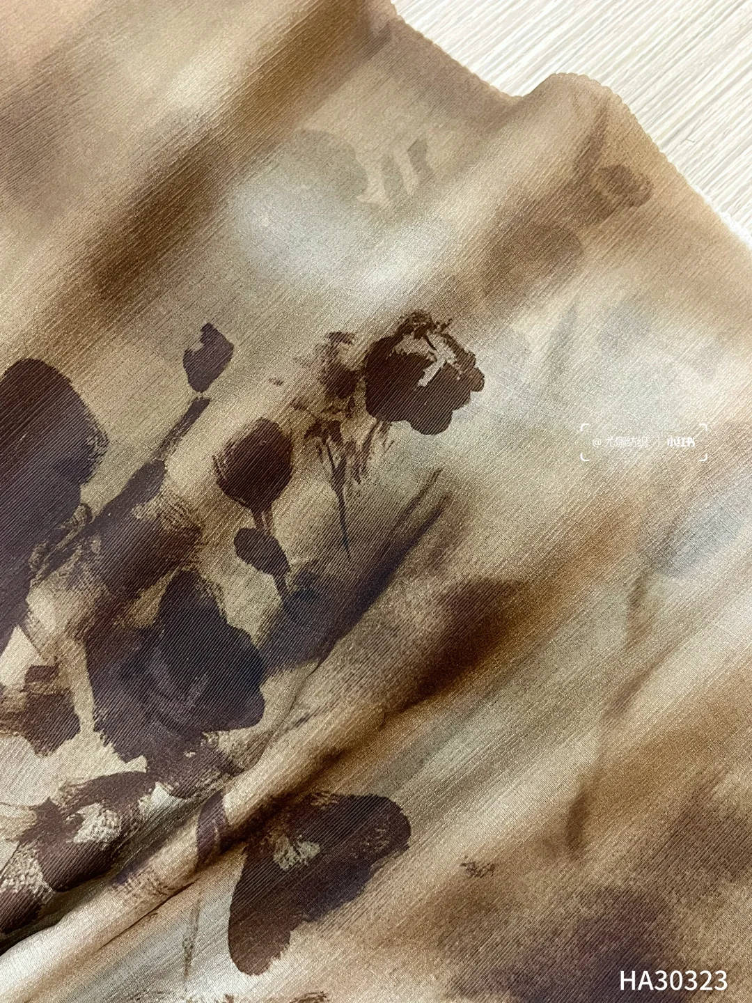 艺术织物｜小众复古咖晕染?设计师印染面料