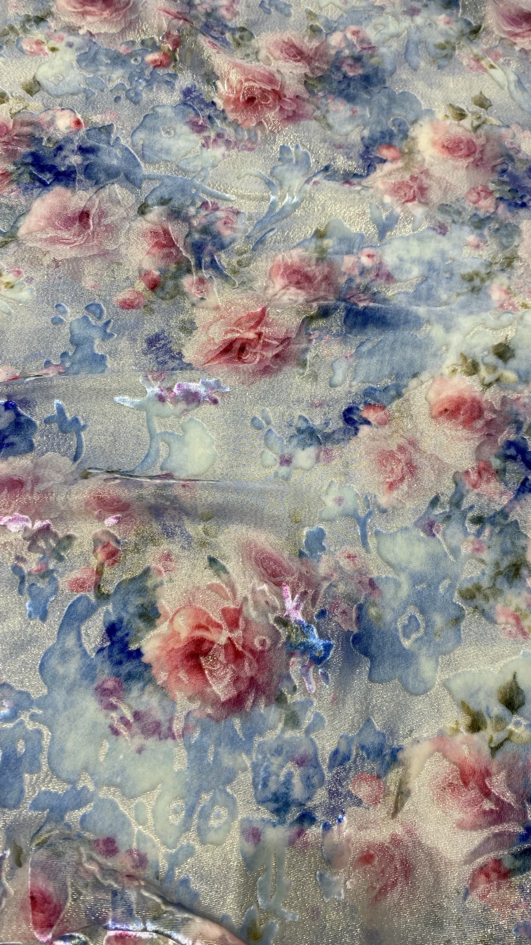 怎么会有这么好看的面料！！！金丝绒彩绘