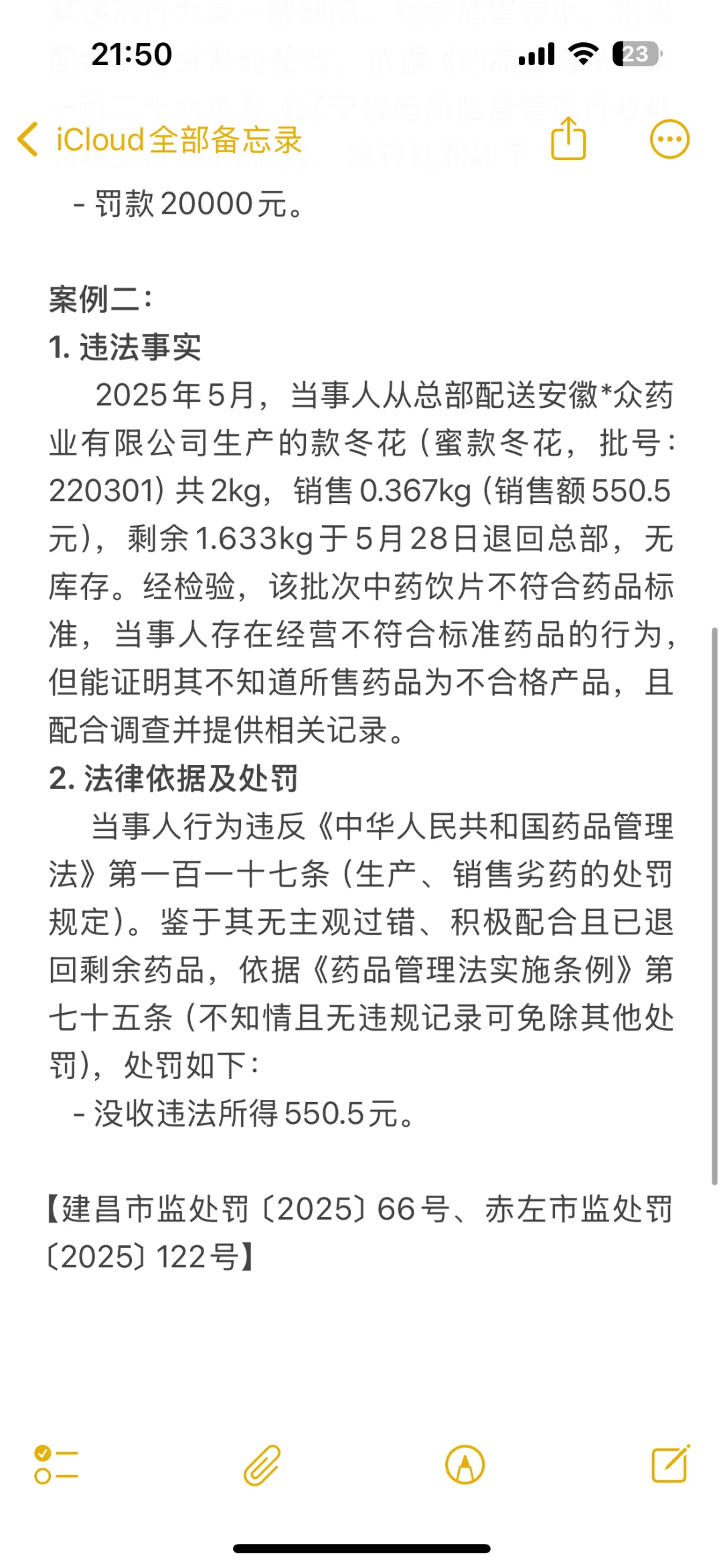 药品处罚案例(7.15)丨市场监督