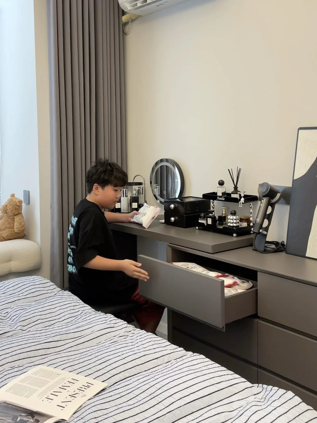 跟着买❗️斗柜梳妆台一体选购攻略,附尺寸❗️