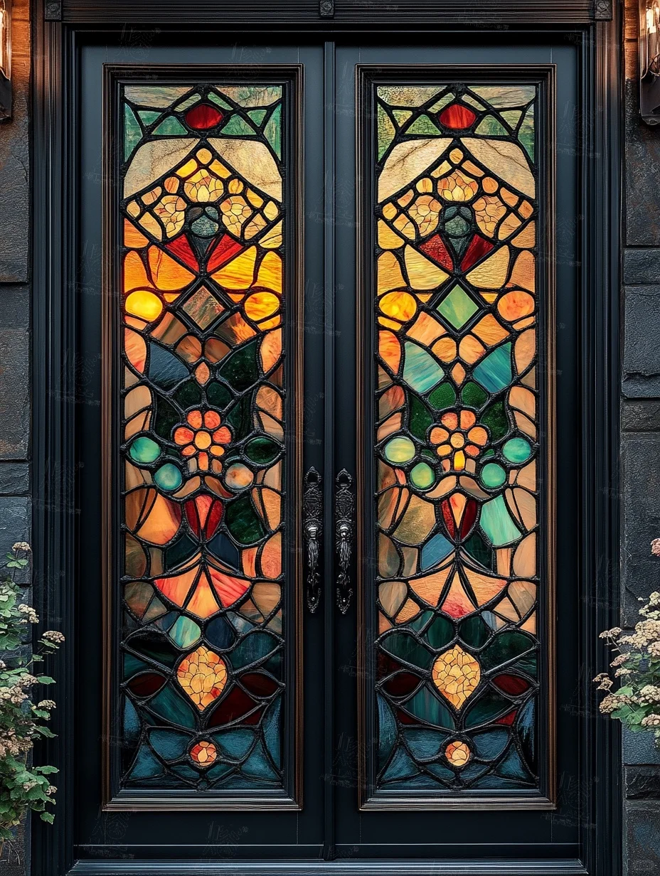 这玻璃纹理与色彩碰撞，宛如艺术魔法