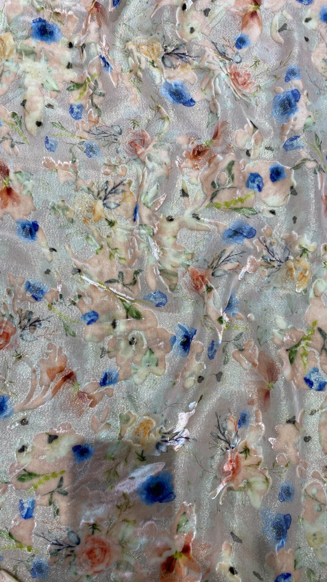 怎么会有这么好看的面料！！！金丝绒彩绘