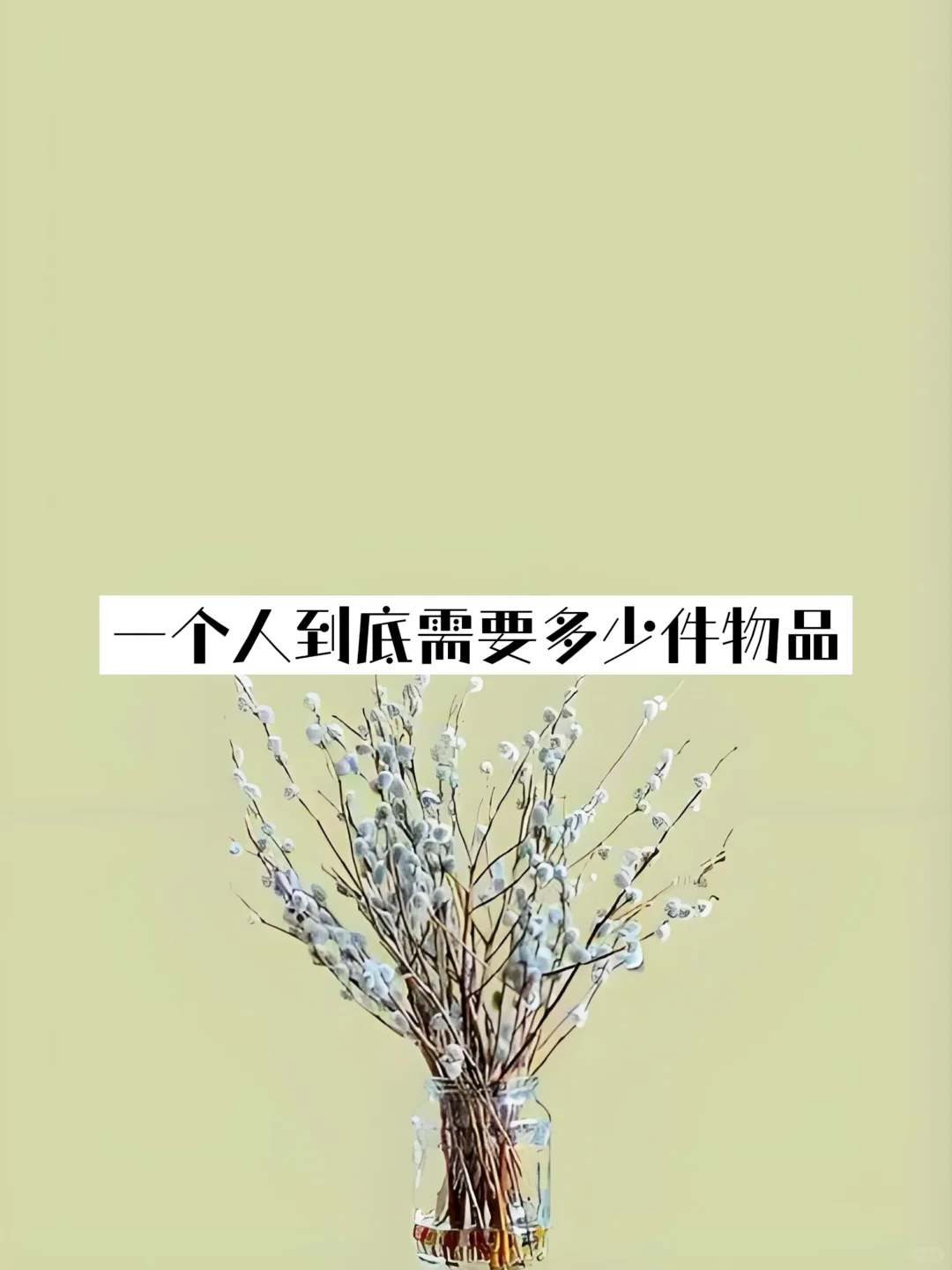 一个人到底需要多少件物品