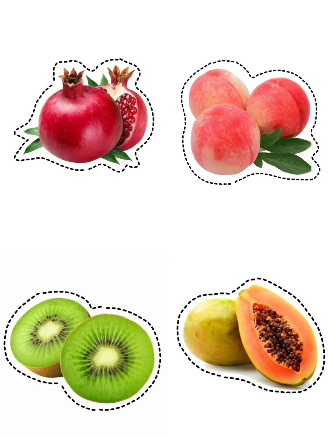 水果认知图片玩具｜可打印 手工剪纸素材