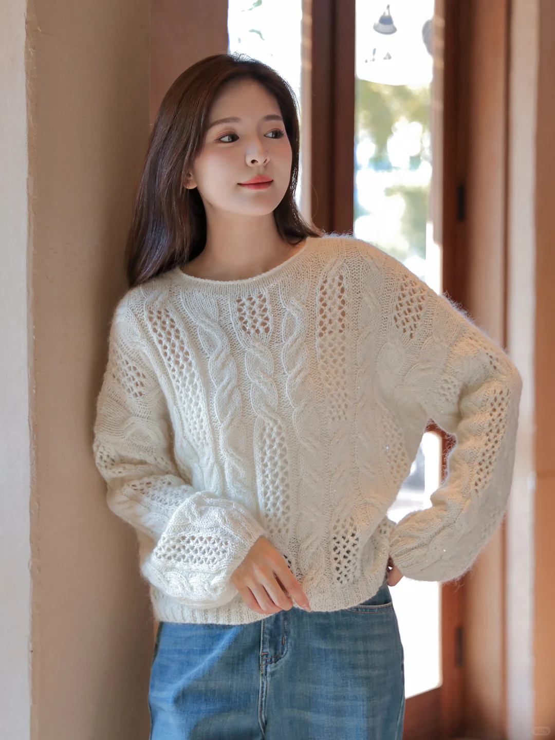 泌蓝蝙蝠袖上衣（图解）