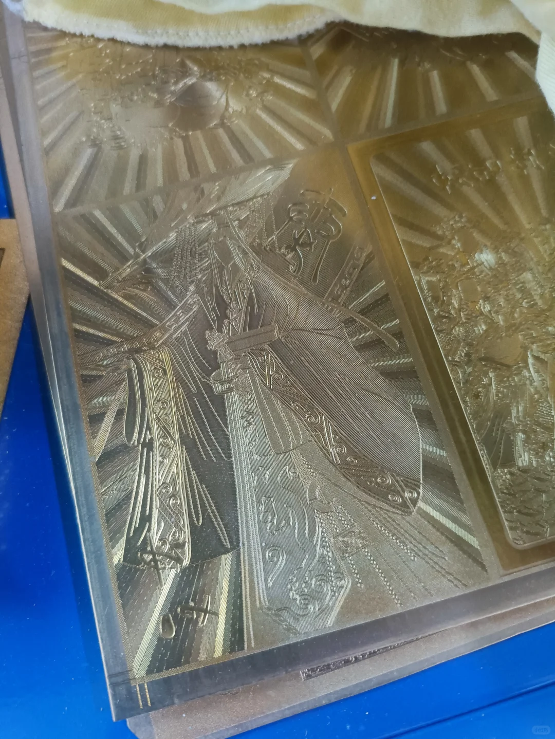 折光压纹塑料金箔卡片 支持少批量