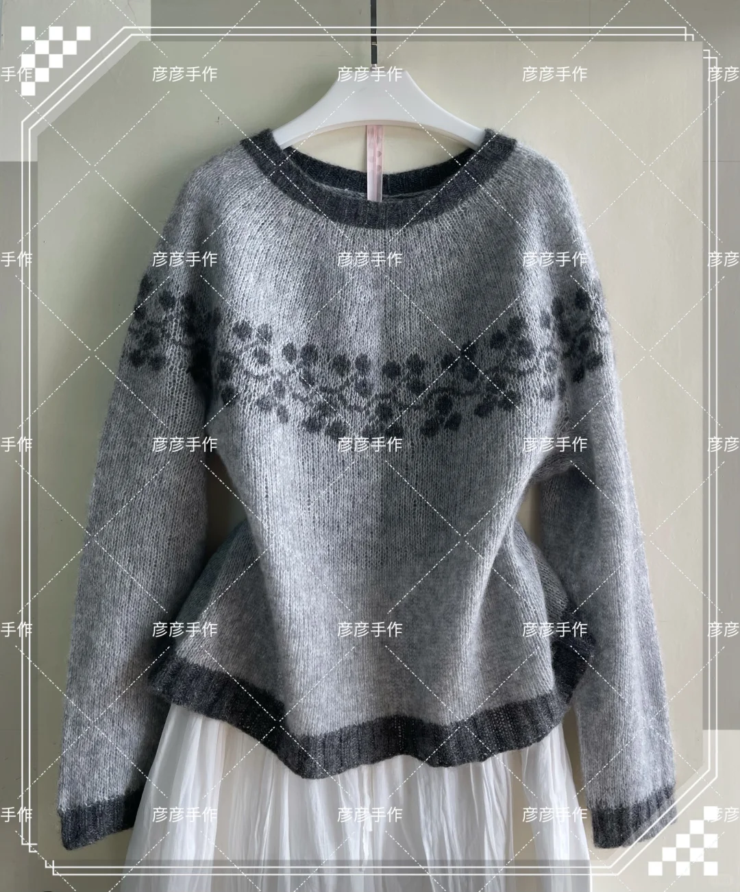 『一剪梅』编织人生云雾线提花衣（附编织说明）