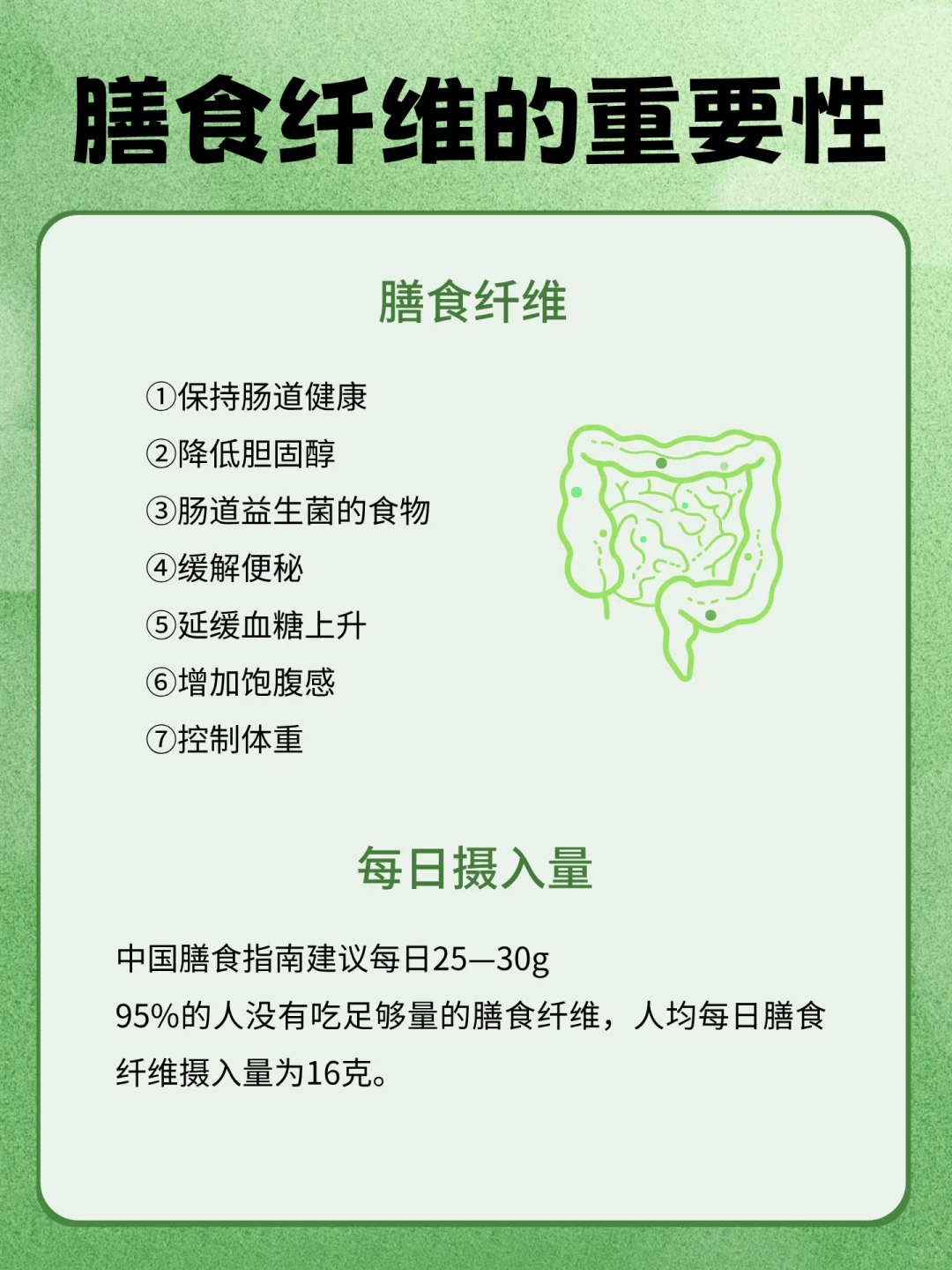 膳食纤维有这么多好处！✔️