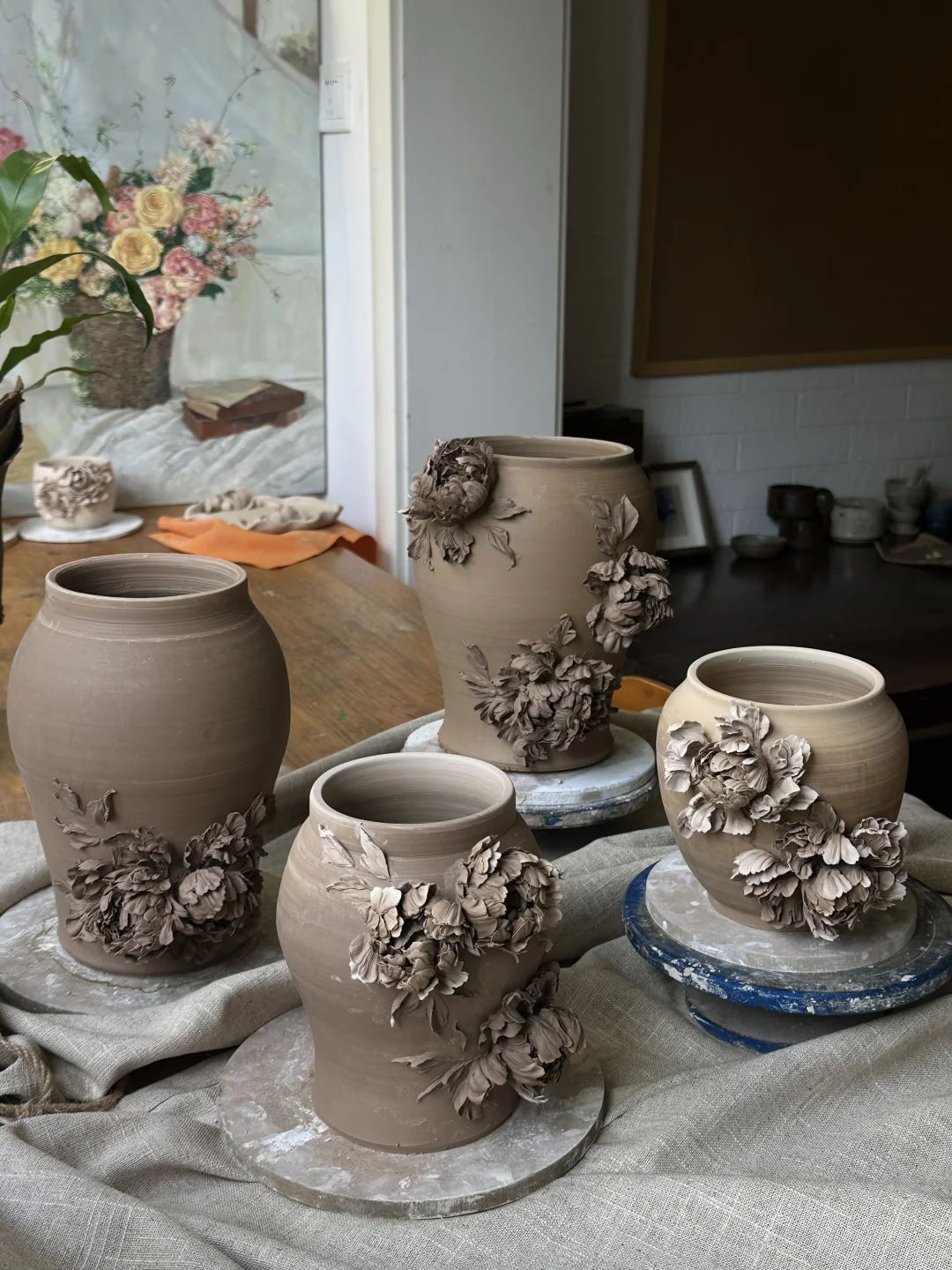 瞧瞧我最近做的陶艺裱花作品