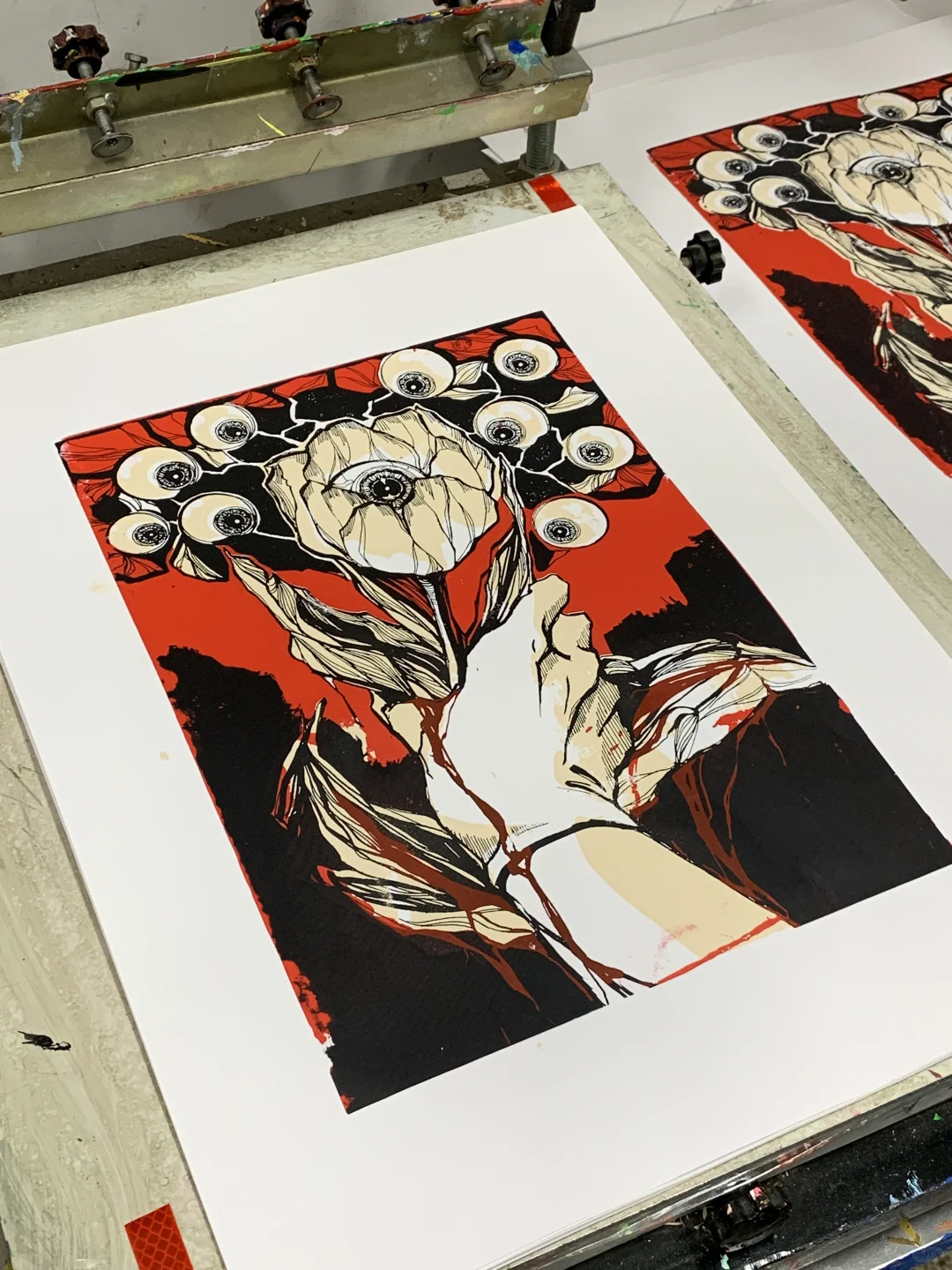 美术生日常?|丝网版画?制作过程分享