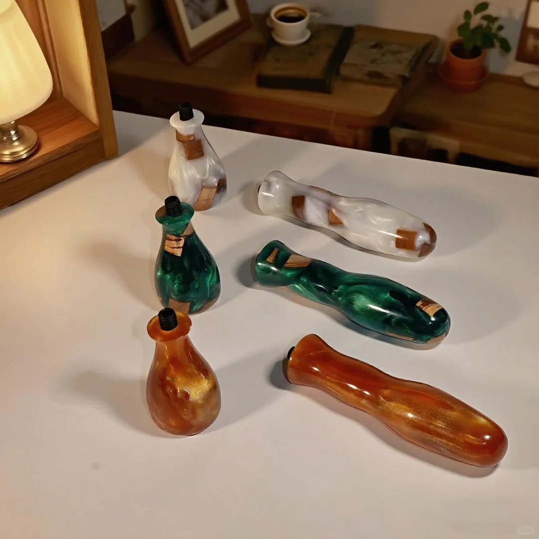 各种树脂木头工艺品 树脂手柄树脂拼接工艺