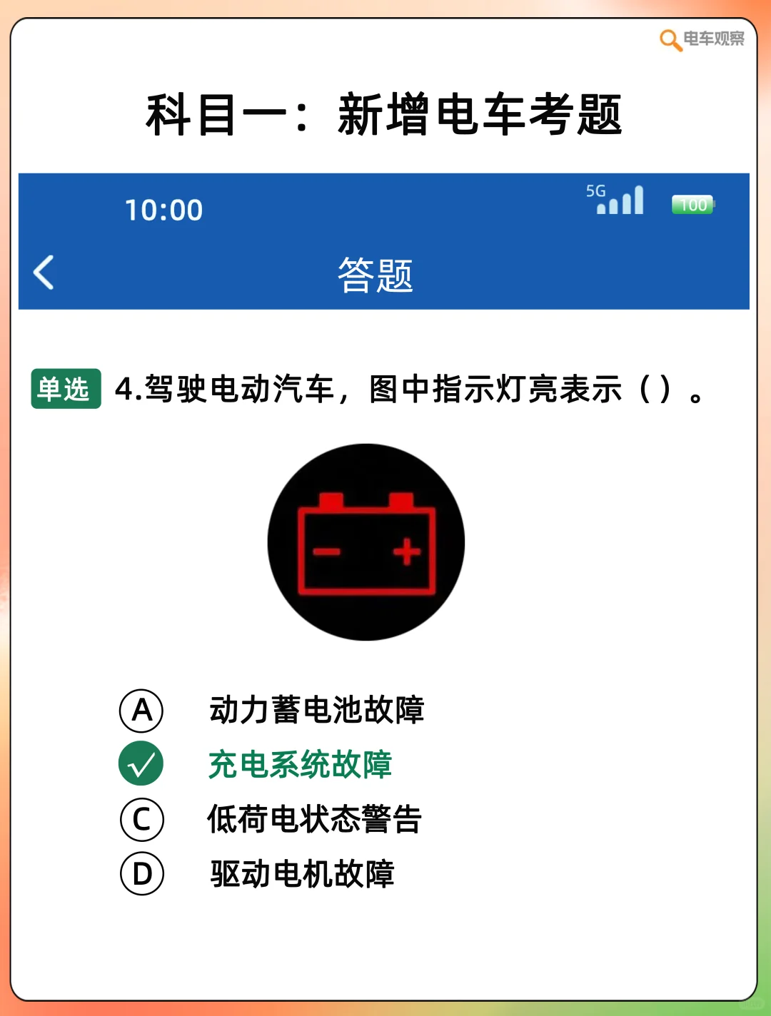 科目一新增电车题! ?这7个灯考题