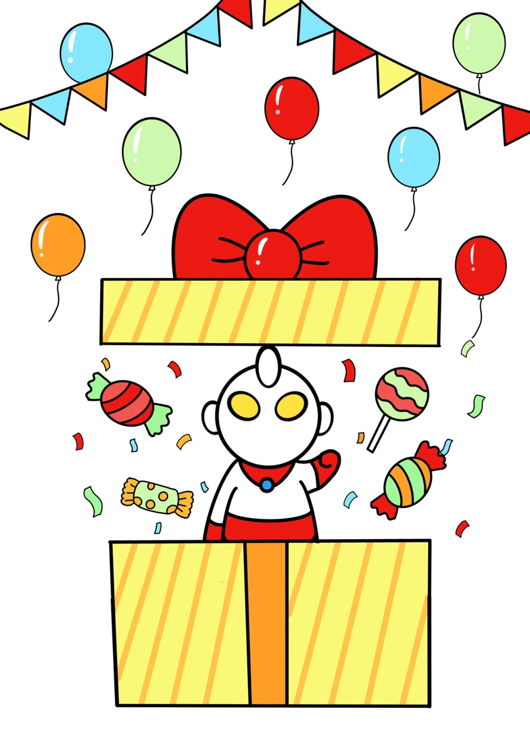 儿童节创意简笔画