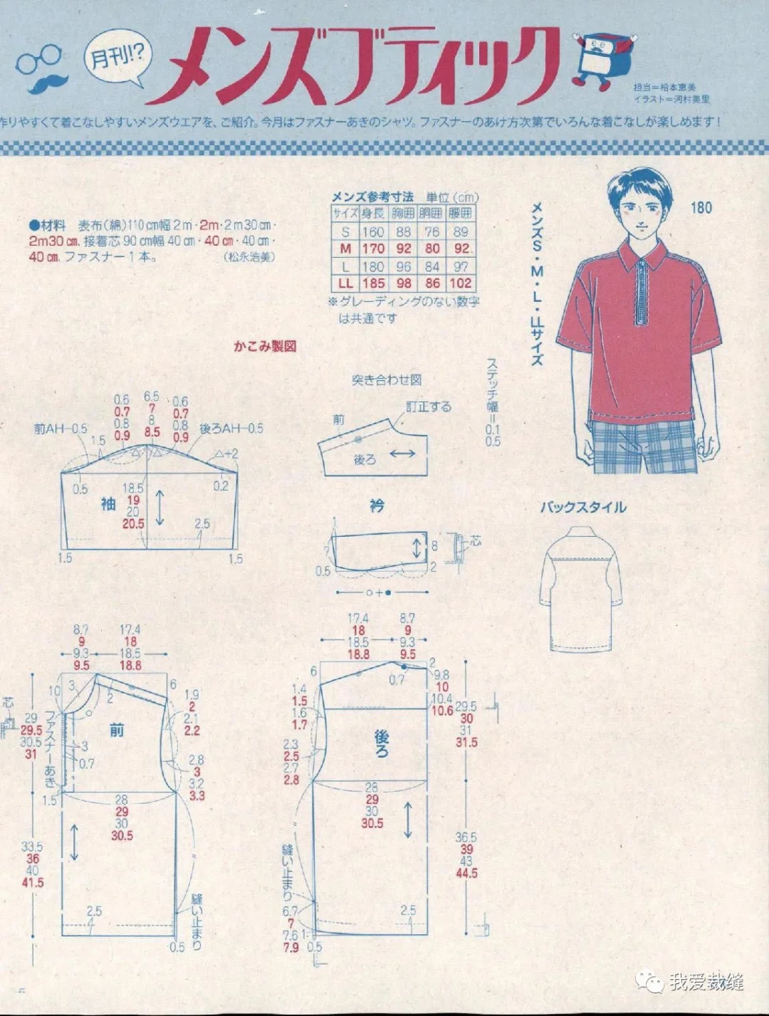 裁剪图备忘录【男装】