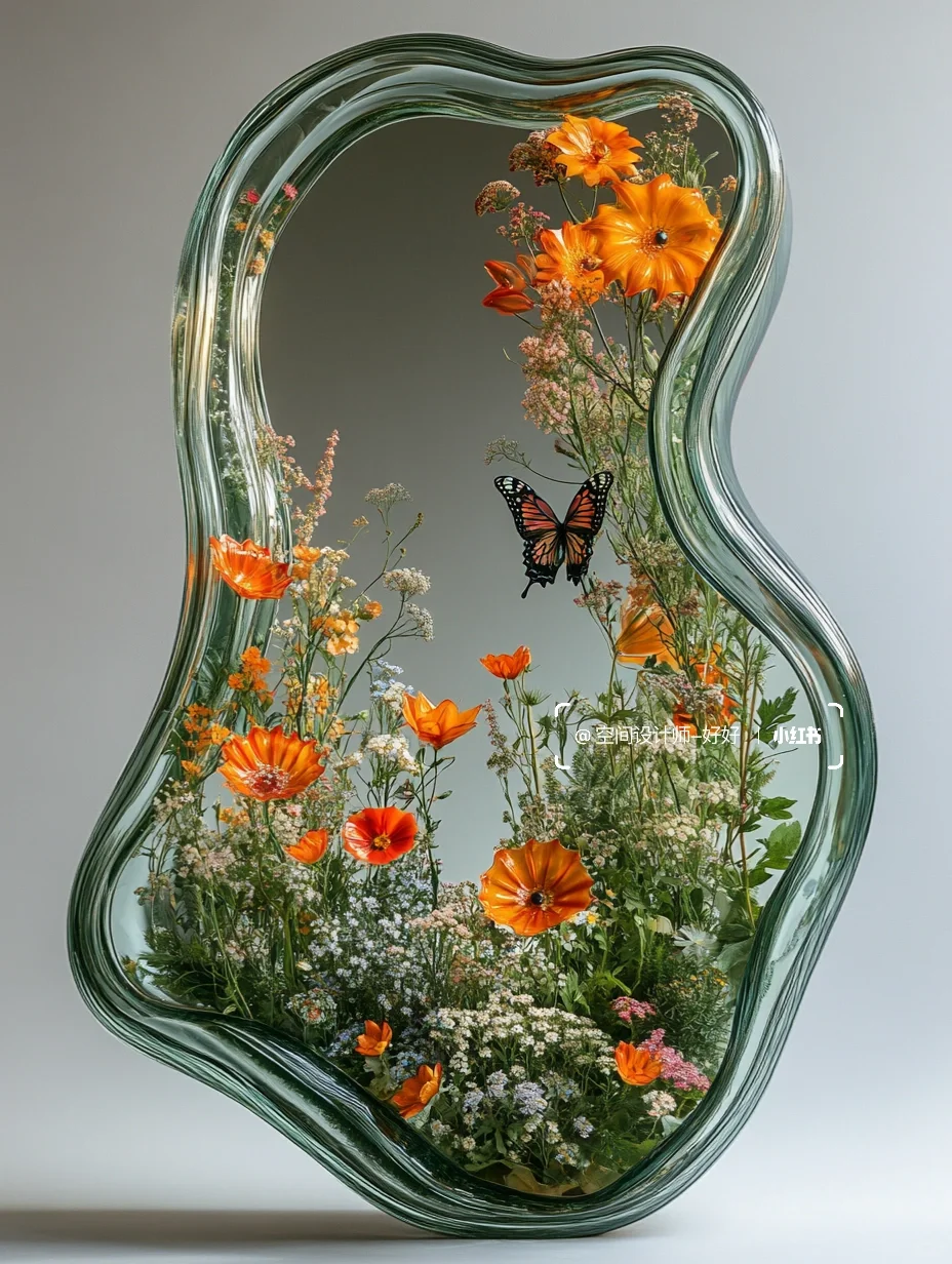 有珍珠和鲜花的不规则花瓶你喜欢吗？??