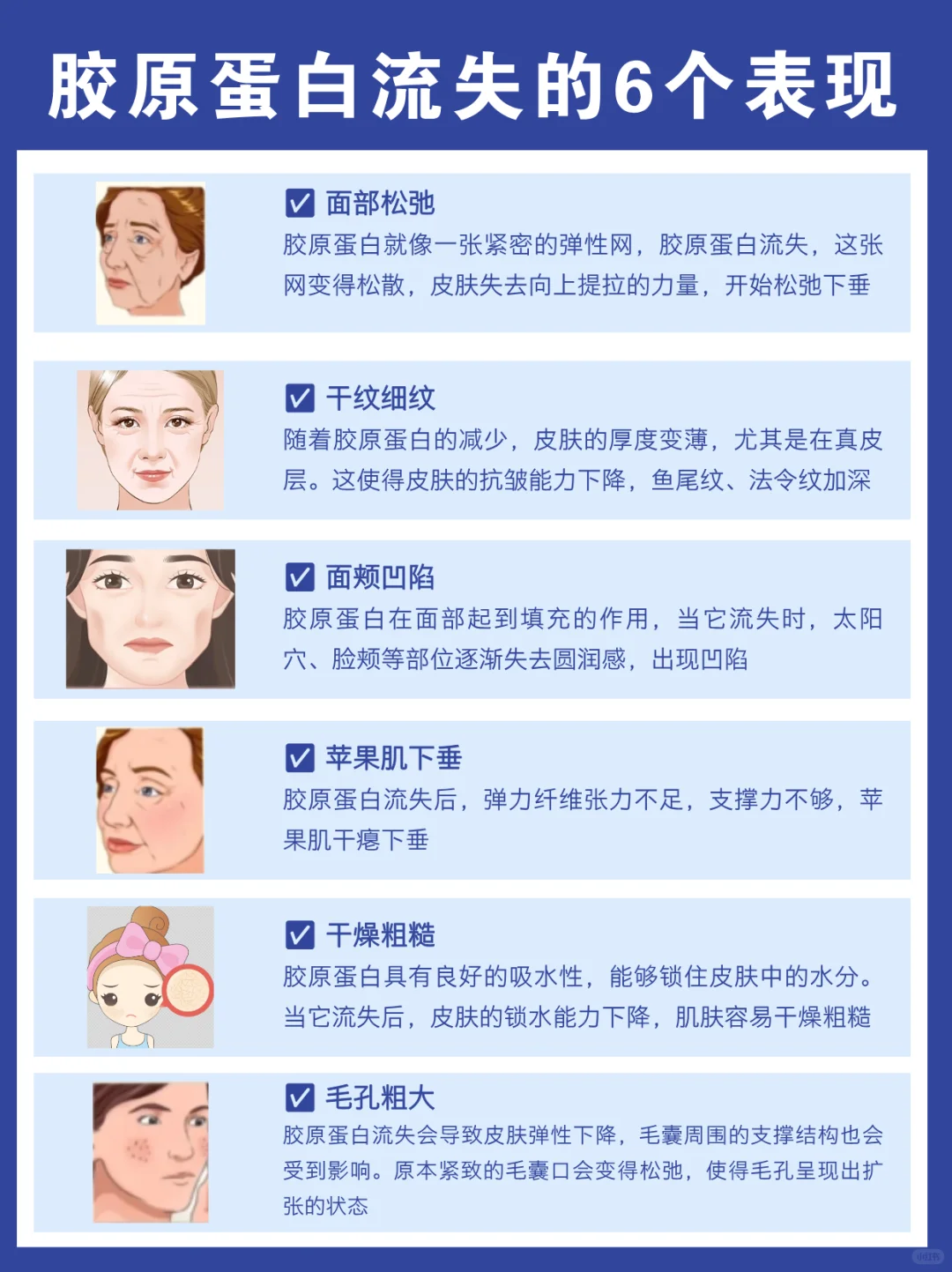 胶原蛋白流失6个表现❗补对胶原太重要啦!