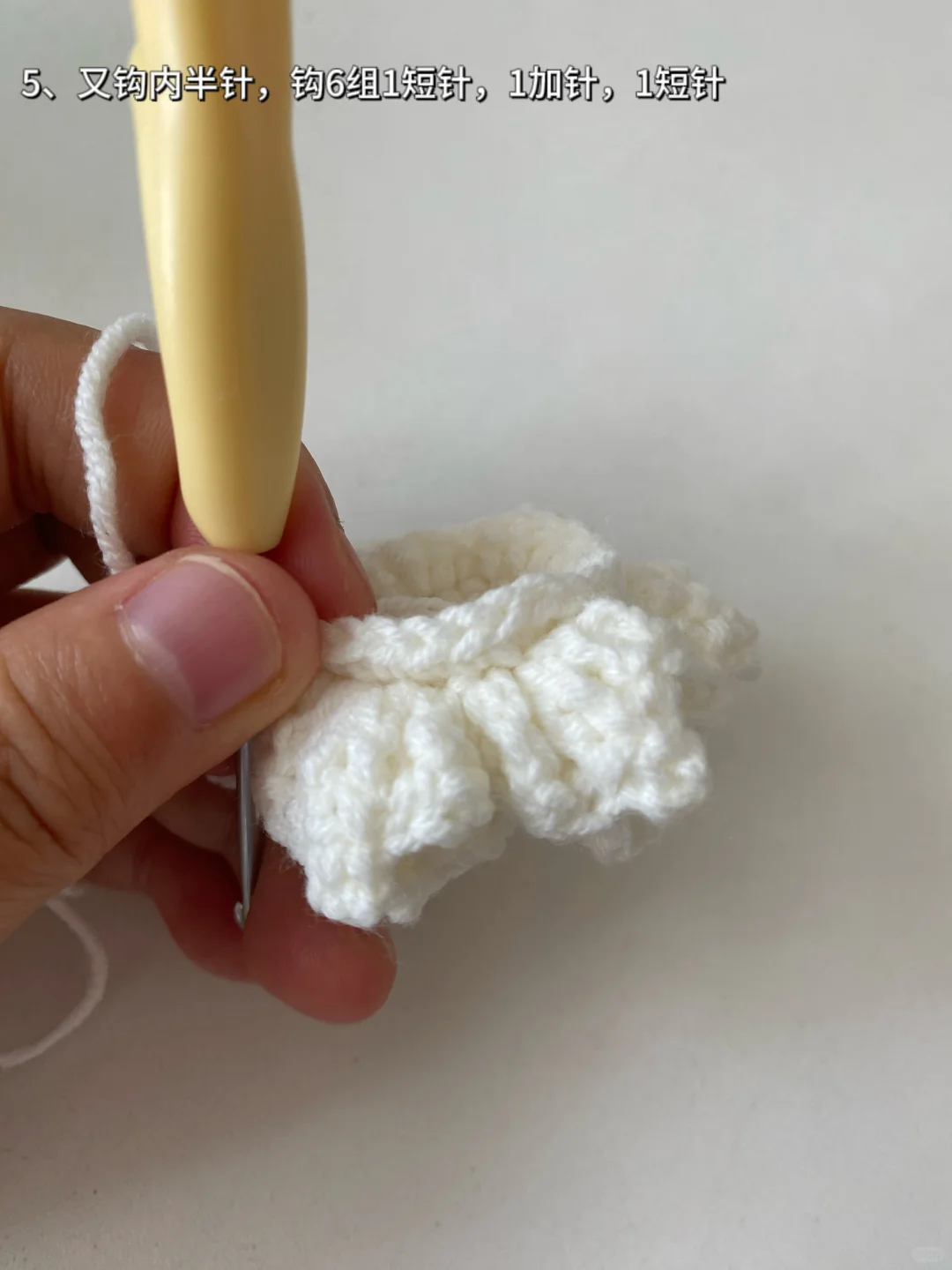 钩针?栀子花挂件【附图解步骤教程】