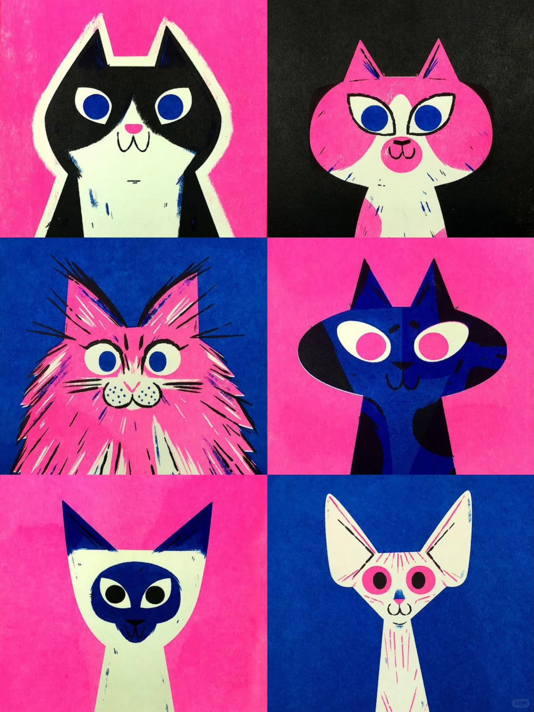 ?超～可爱丝网印小猫?