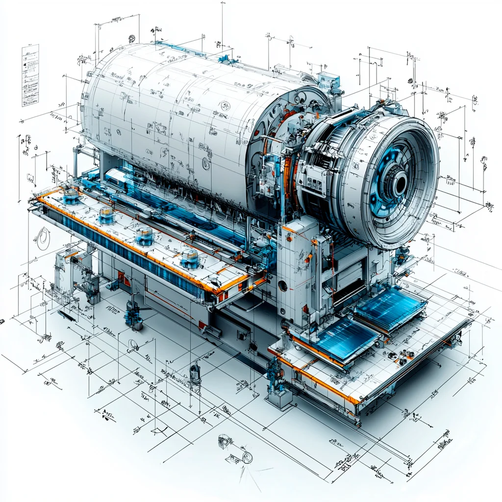机械之美·印刷设备 手绘设计线稿［咒语］