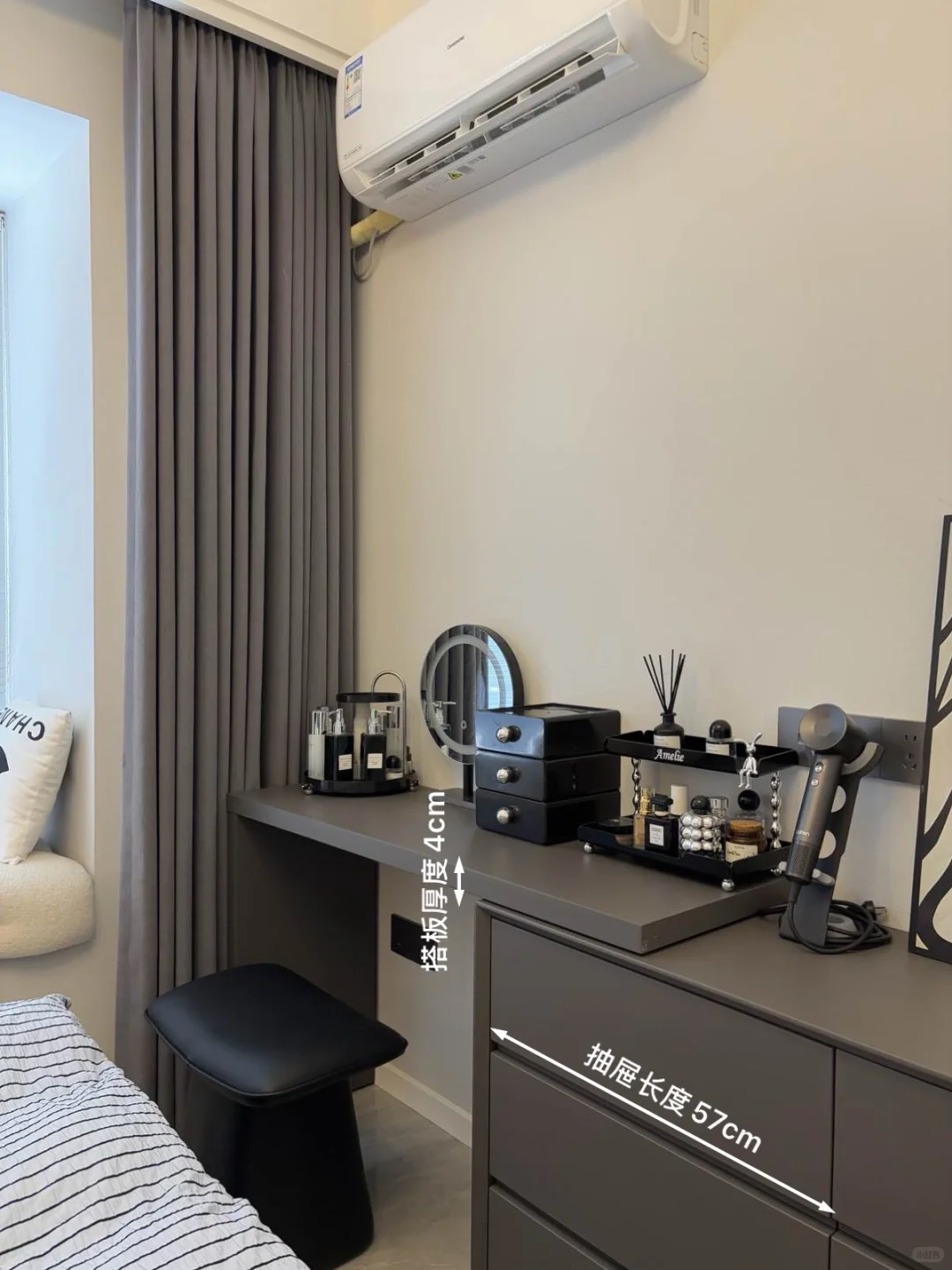 跟着买❗️斗柜梳妆台一体选购攻略,附尺寸❗️