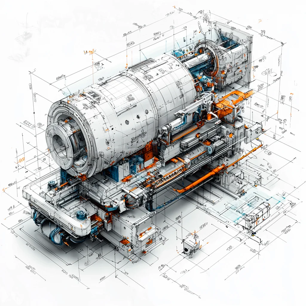 机械之美·印刷设备 手绘设计线稿［咒语］