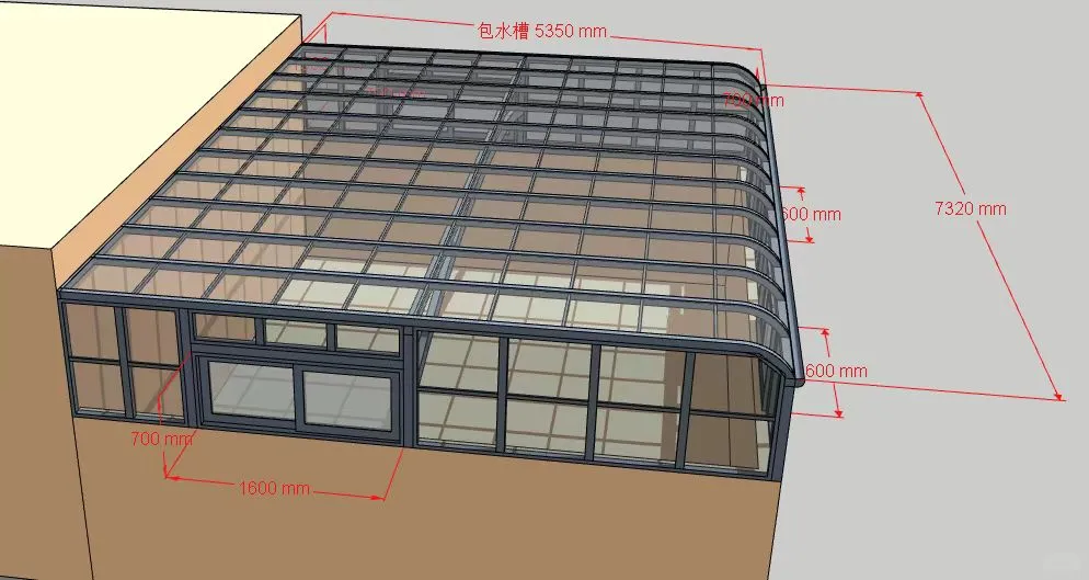 耐力板铝合金雨棚阳光棚材料二手武汉