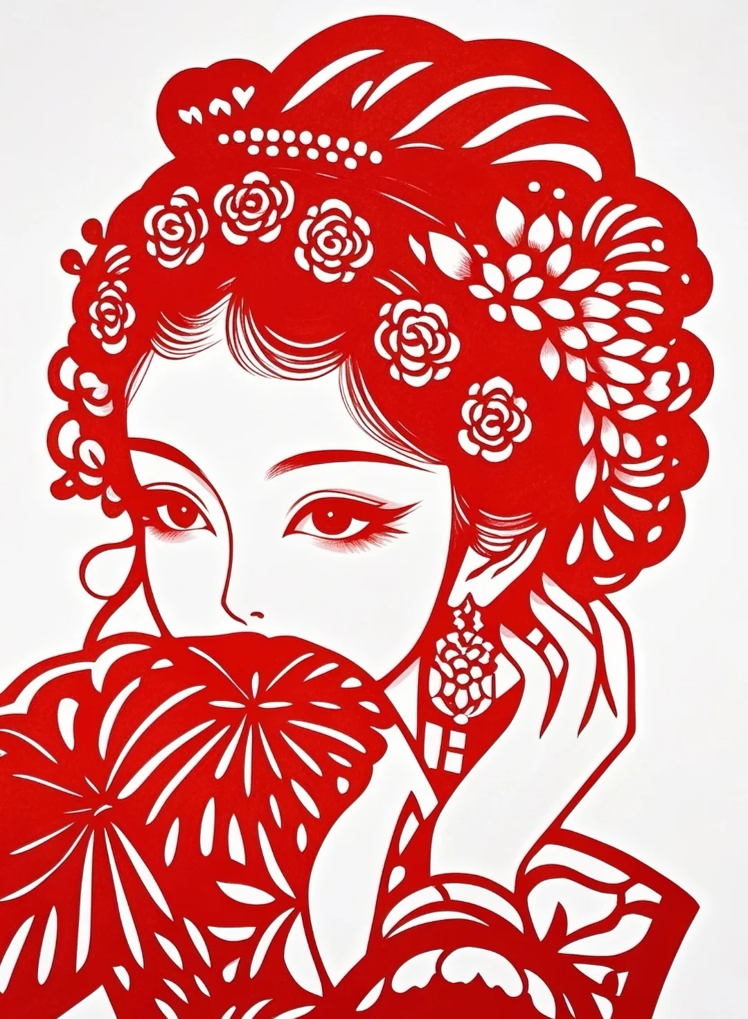 中式美学|被这组美人剪纸惊艳到！