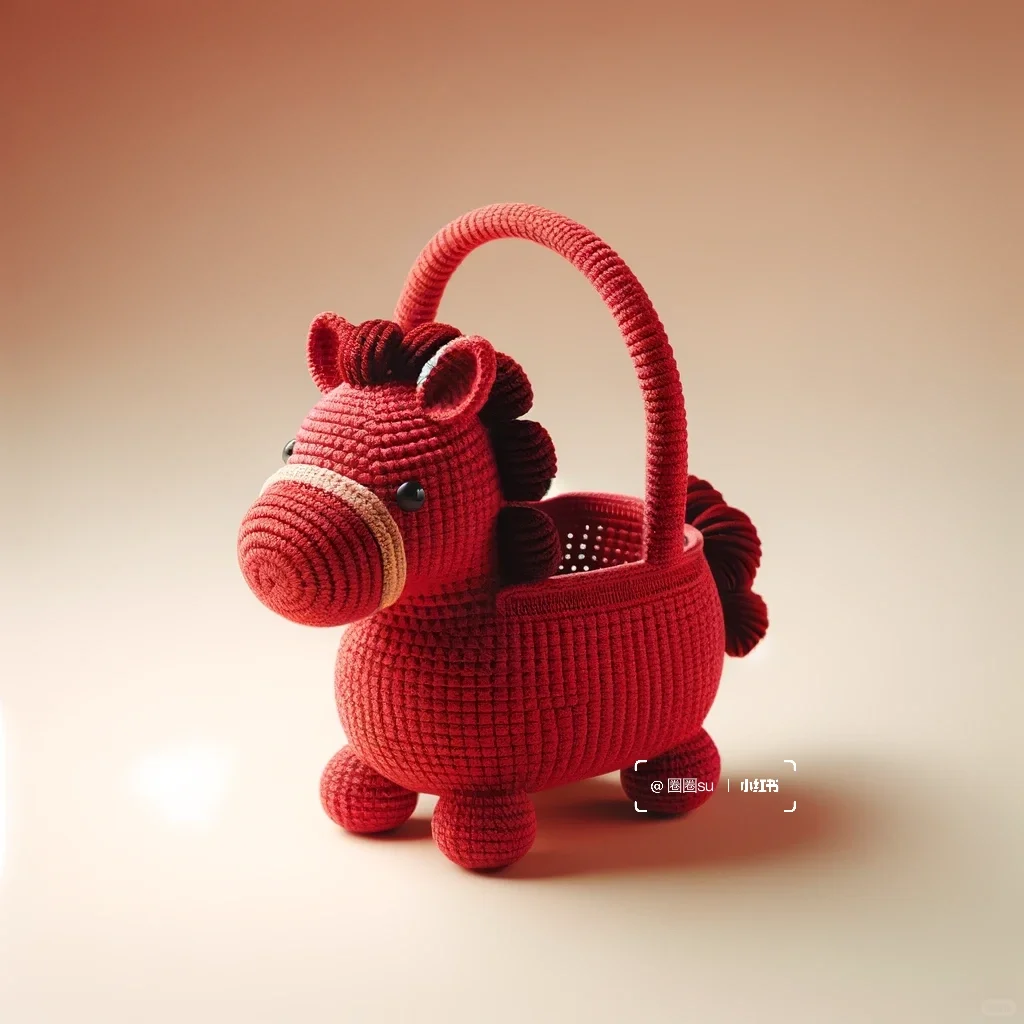 喜气洋洋｜十二生肖钩编果篮收纳篮