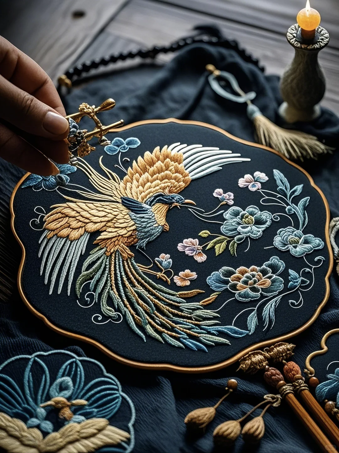 ?耗时120小时！浴火金凤凰「绣」