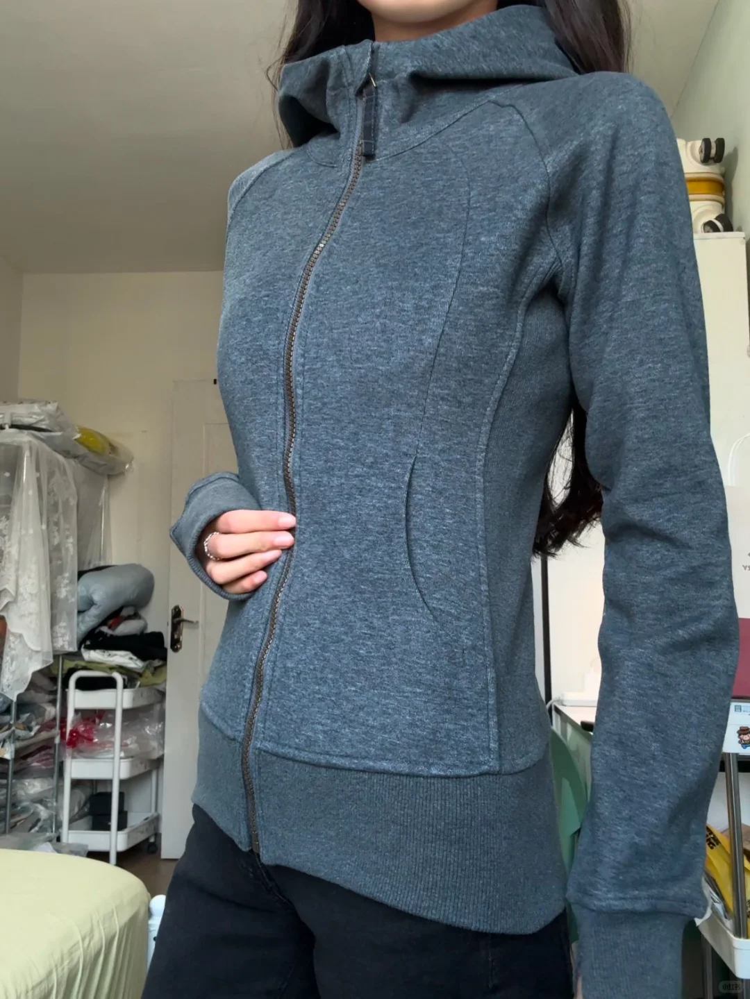 美式复古掐腰修身卫衣