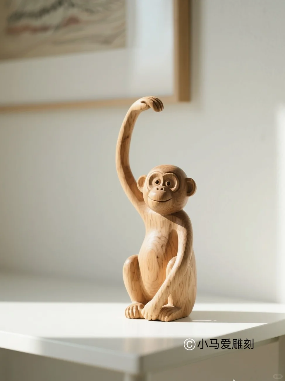 挑战100款木雕工艺品｜长臂猴