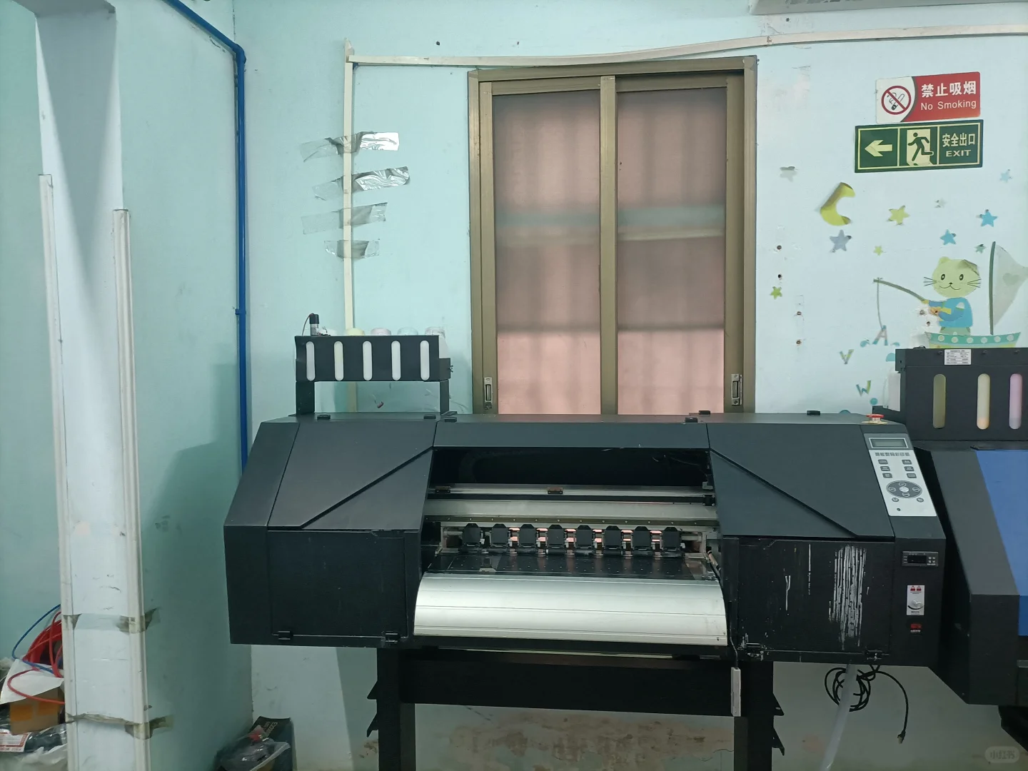 二手欣科达4头白墨烫画机配3200喷头机器