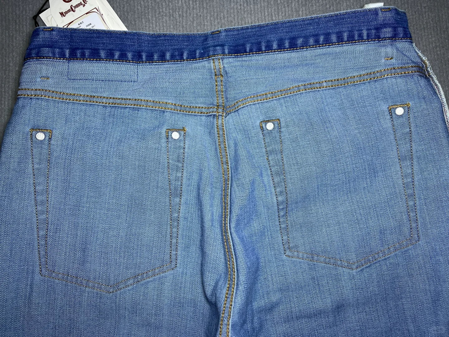 MBBCAR窄幅-Cool ice冰凉系列阔腿a字牛仔裤