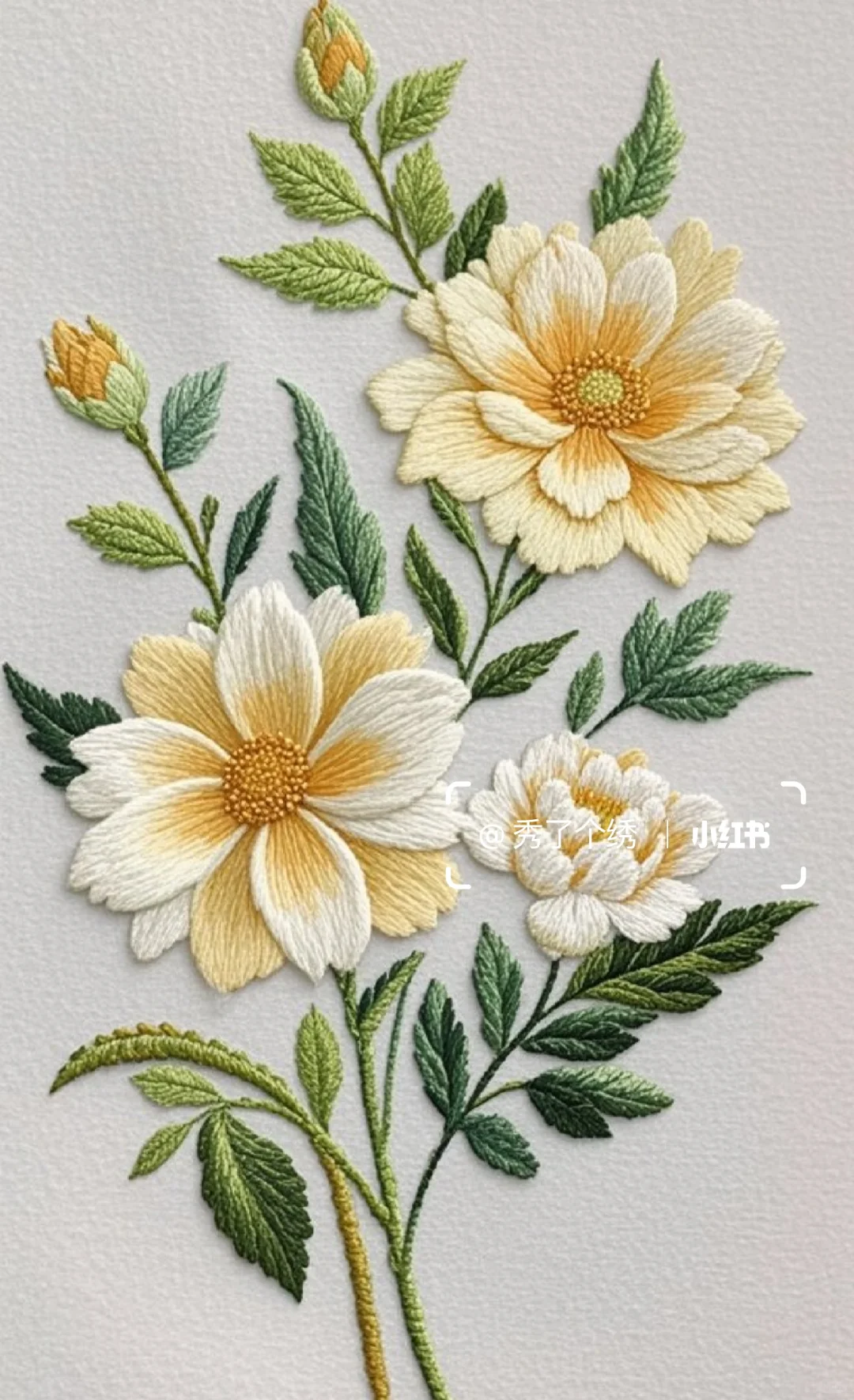 刺绣小画欣赏/花?